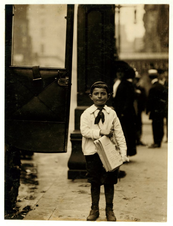 Dominick Carroll, 8 years old (appears 6). Newsboy. Sells from 3 P.M. to 7 P.M. income 25 cents per day. This boy sells papers for his brother who is 12 years old. Does not gamble, drink or LOC nclc.03630