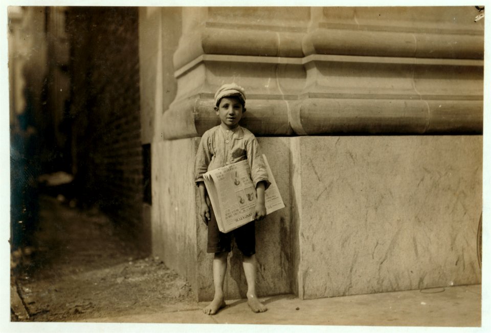 Dominick, a young Norfolk newsboy. There are too many youngsters selling papers in the Virginia Cities. LOC nclc.03733