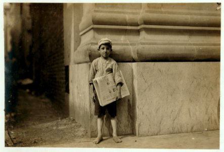 Dominick, a young Norfolk newsboy. There are too many youngsters selling papers in the Virginia Cities. LOC nclc.03733