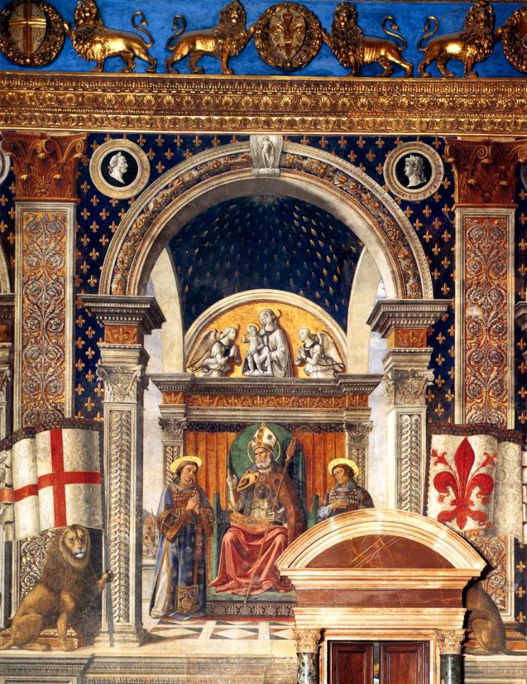 Domenico Ghirlandaio - Decoration of the Sala del Gigli (detail) - WGA08774