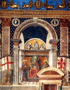 Domenico Ghirlandaio - Decoration of the Sala del Gigli (detail) - WGA08774