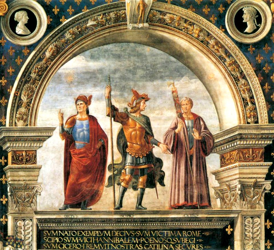 Domenico ghirlandaio, affreschi della sala dei gigli 03