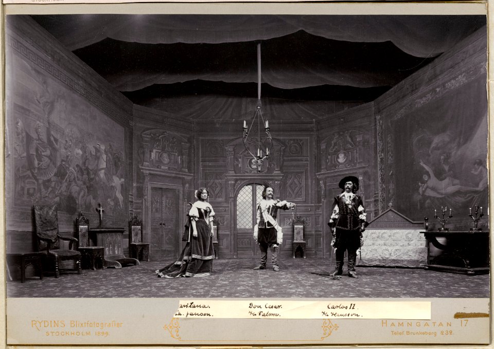 Don Cesar de Bazano, Dramatiska teatern 1901. Föreställningsbild - SMV - H11 041