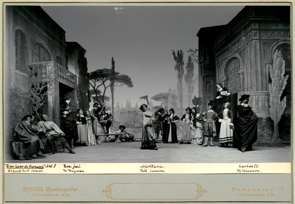 Don Cesar de Bazano, Dramatiska teatern 1900. Föreställningsbild - SMV - H12 038