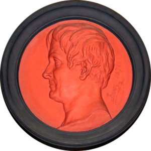 Dominique Villars, médaillon en terre cuite de Aimé Charles Irvoy, 1871