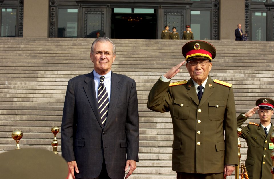 Donald Rumsfeld and Cao Gangchuan