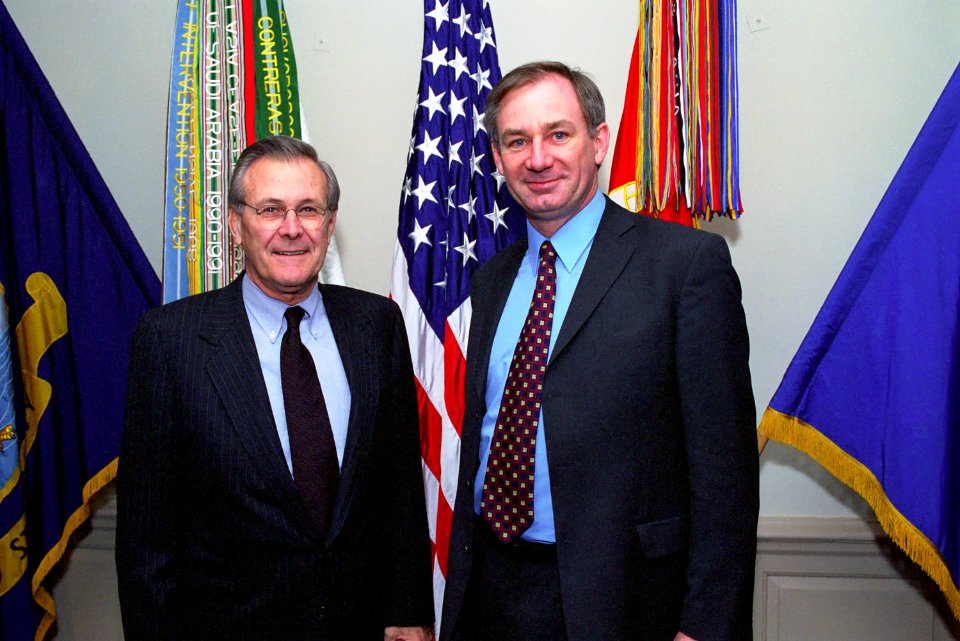 Donald Rumsfeld and Geoffrey Hoon