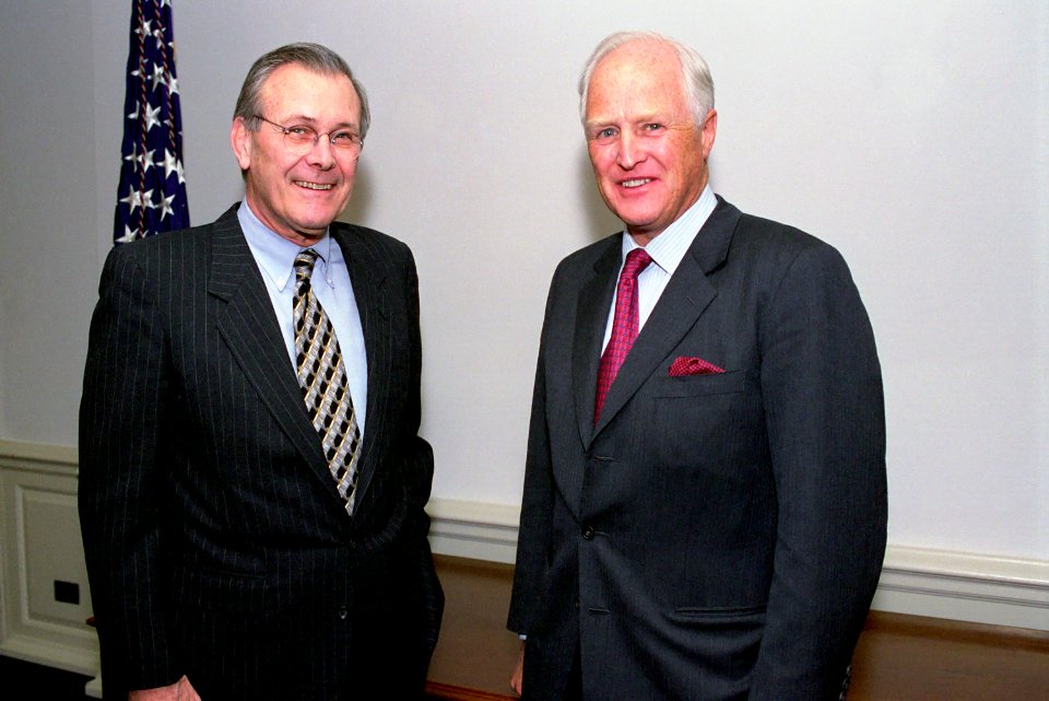 Donald Rumsfeld and Winston Spencer-Churchill