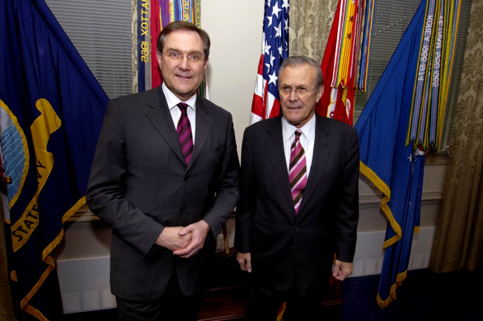 Donald Rumsfeld and Franz Josef Jung