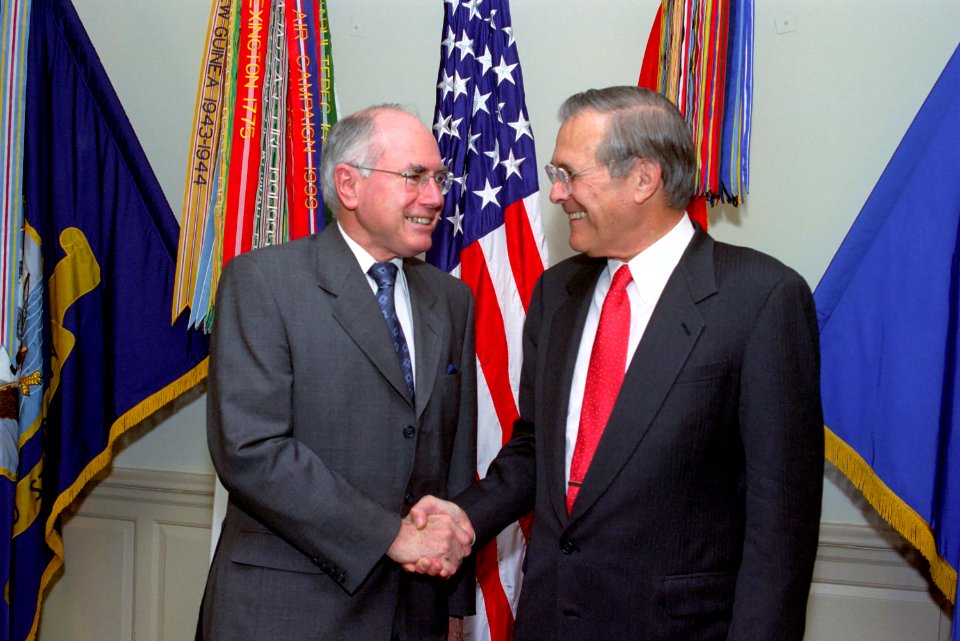 Donald Rumsfeld and John Howard
