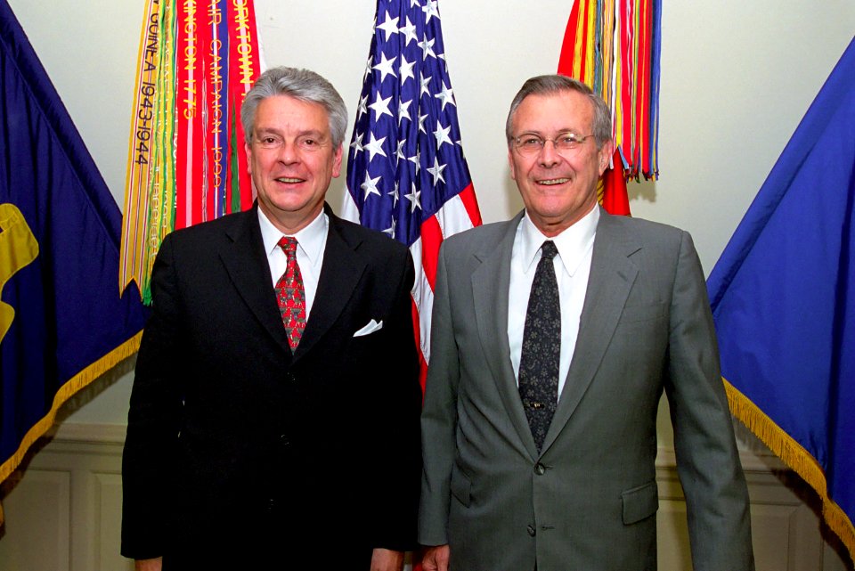 Donald Rumsfeld with Alain Richard