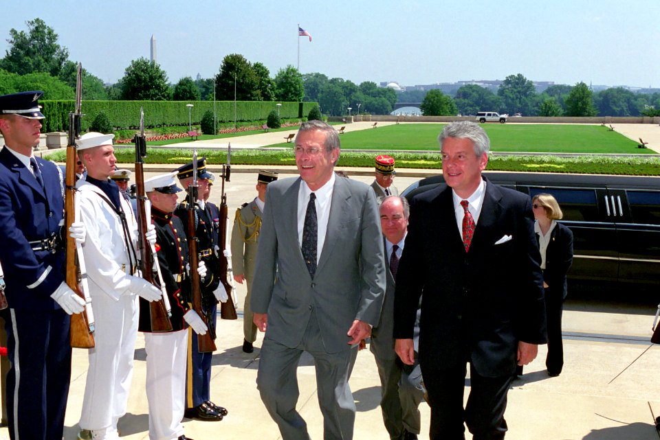 Donald Rumsfeld and Alain Richard