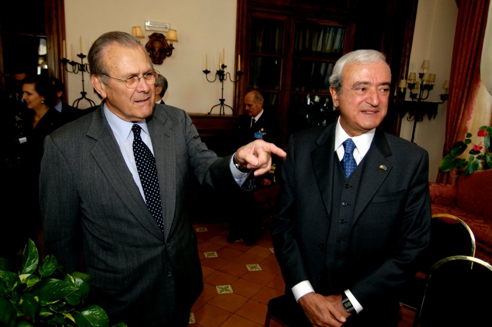 Donald Rumsfeld and Italian Minister of Defense Antonio Martino, 2006