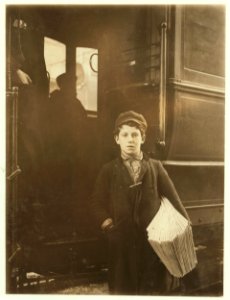Donato Dandrea, 231 W. Genesee St. Said he was 14 years old, but if so is undersized. Does not go to school. Sells all day and in the evening, on cars, at corner on Main St., (See Nos. 1215, LOC nclc.03399