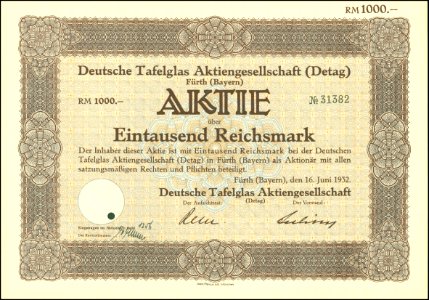Deutsche Tafelglas AG 1932 photo
