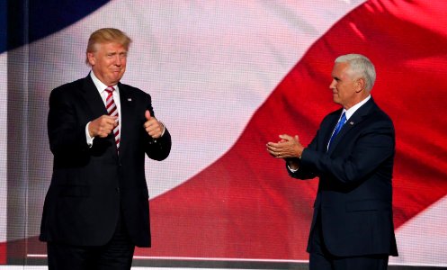 Donald Trump and Mike Pence RNC July 2016 photo