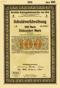 Deutsche Schutzgebietsanleihe 1914
