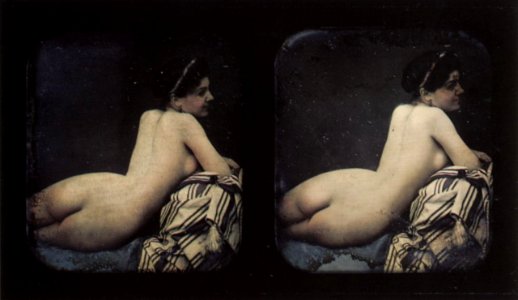 Deutscher Photograph um 1855 - Akt-Stereodaguerreotypien (17) (Zeno Fotografie)