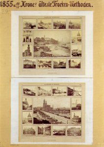 Deutscher Photograph um 1855 - Lehrtafel Nr. 29 zur Trockenmethode. Aufnahmen - Dresden (Zeno Fotografie)