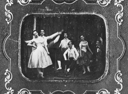 Deutscher Photograph um 1846 - Gauklertruppe in Berlin (Zeno Fotografie)