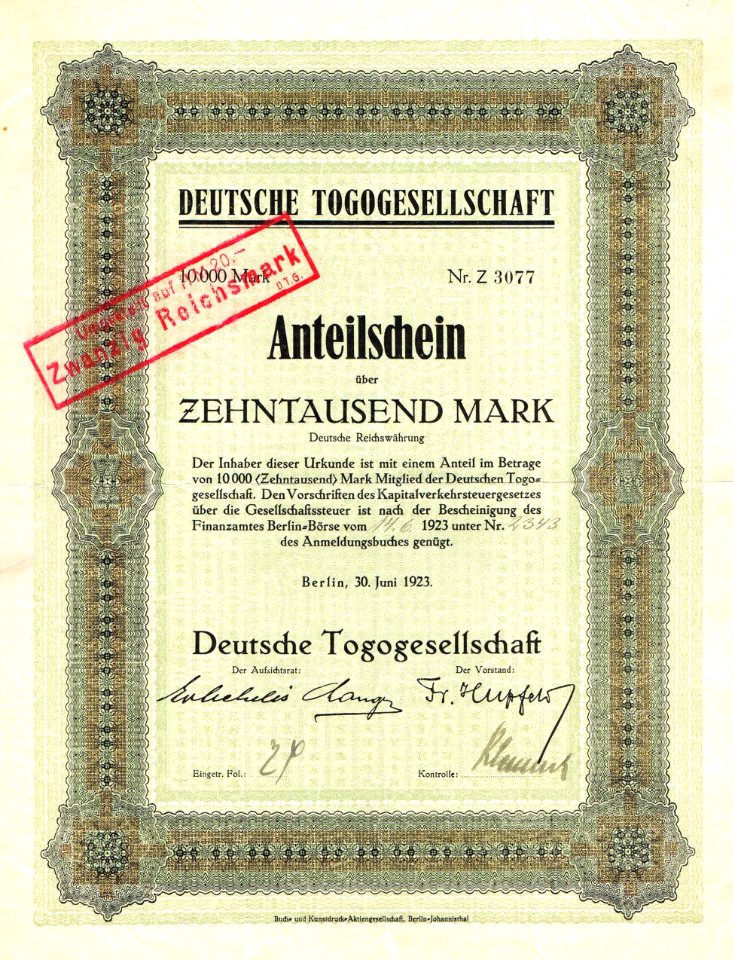 Deutsche Togogesellschaft 1923