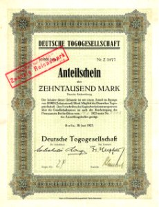 Deutsche Togogesellschaft 1923