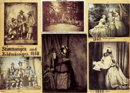 Deutscher Photograph um 1853-1878 - Lehrtafel Nr. 83 mit 6 Photographien zum Verfahren von Albuminabzügen. Aufnahmen - Dresden (Zeno Fotografie)