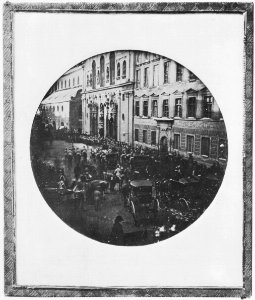 Deutscher Photograph um 1855 - Auffahrt vor der Münchner Michaelskirche (Zeno Fotografie) photo