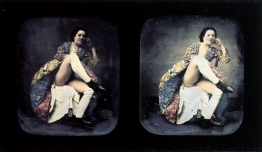 Deutscher Photograph um 1855 - Akt-Stereodaguerreotypien (4) (Zeno Fotografie)