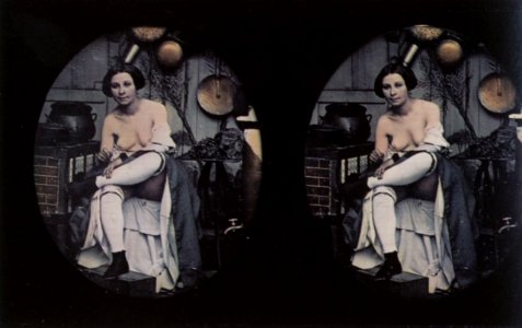Deutscher Photograph um 1855 - Akt-Stereodaguerreotypien (8) (Zeno Fotografie)