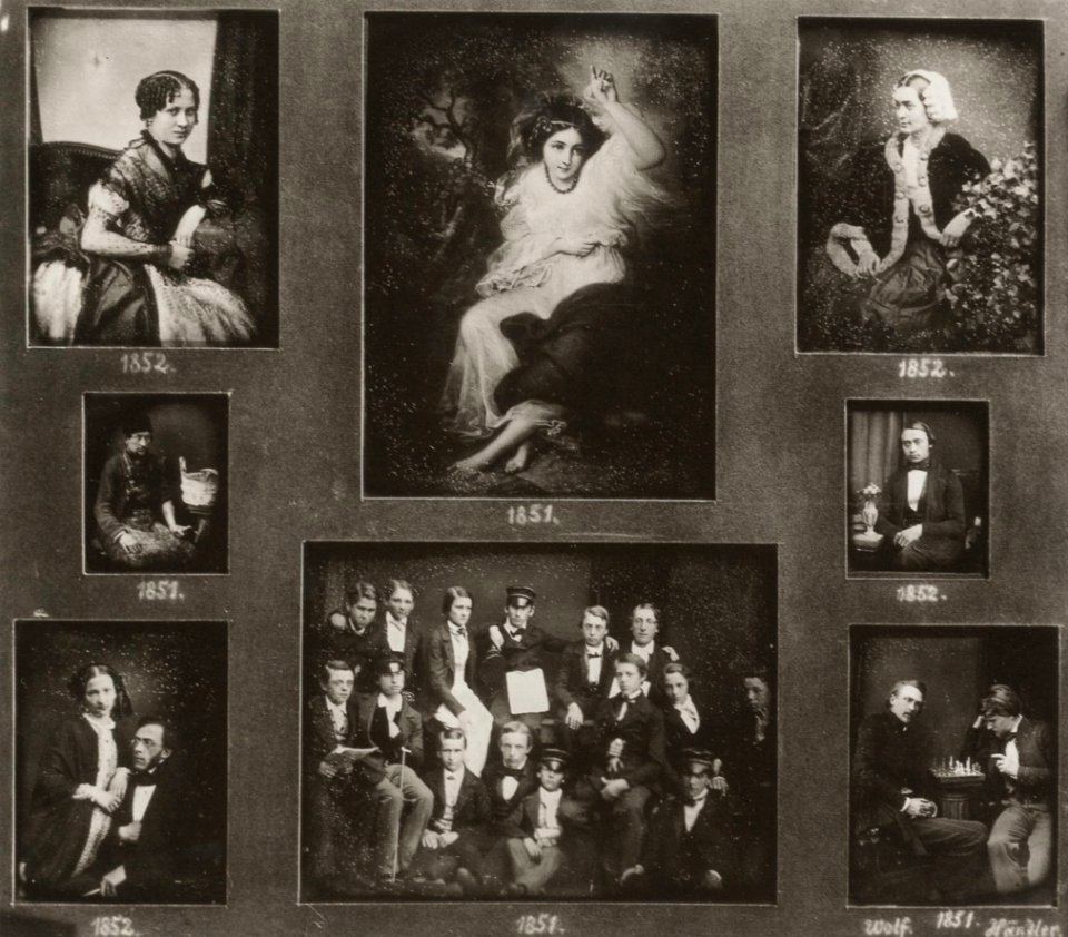 Deutscher Photograph - Daguerreotypientableau Nr. 3 mit Aufnahmen aus den Jahren 1851-1852 (Zeno Fotografie)