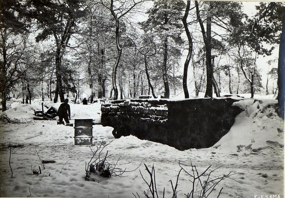 Deutsches Regt.-Komdo im Walde. (BildID 15692875)