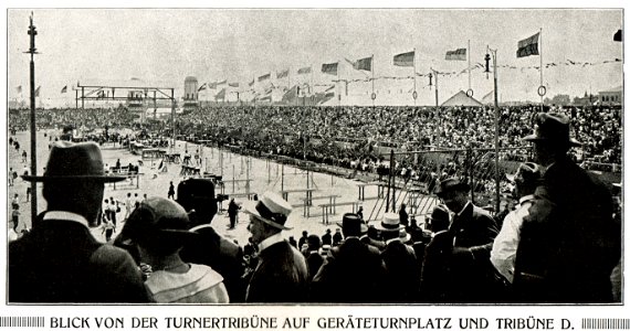 Deutsches Turnfest 1913 Blick auf den Turnplatz
