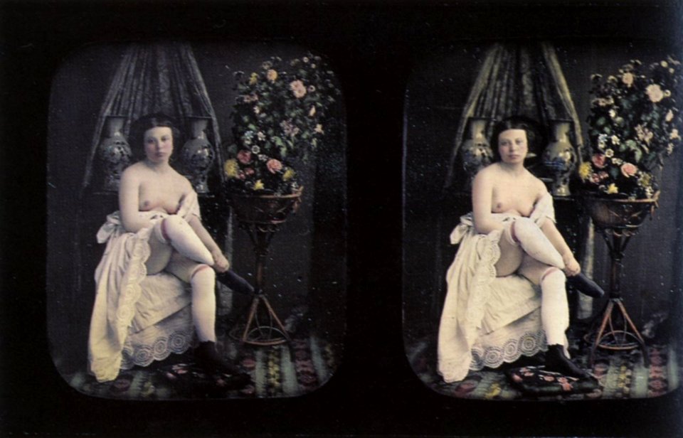 Deutscher Photograph um 1855 - Akt-Stereodaguerreotypien (7) (Zeno Fotografie)