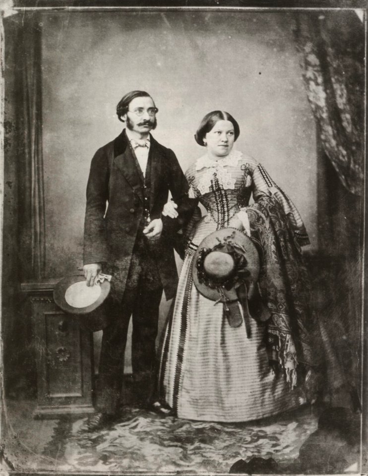Deutscher Photograph um 1855 - Das Ehepaar Krone, Dresden (Zeno Fotografie)