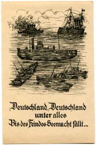 Deutschland Deutschland unter alles Bis des Feindes Seemacht fällt