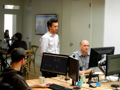 Developers working on the “Talk. They Hear You.” mobile app. (14443060847)