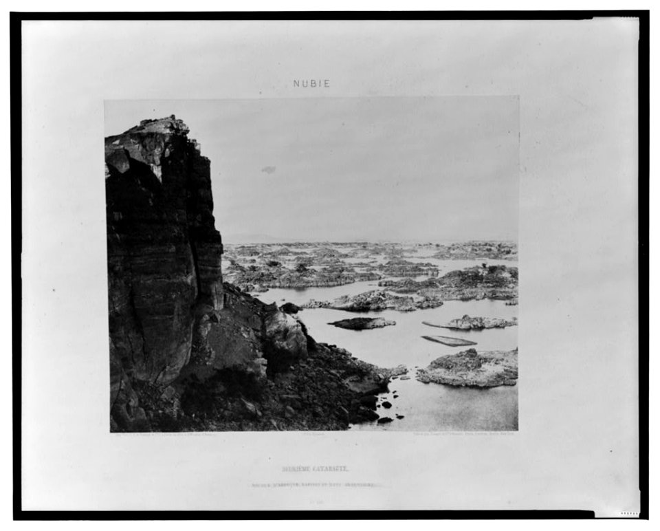Deuxième cataracte - rocher d'abouçir - rapids et ilots granitiques - FT (monogram) Félix Teynard. LCCN2001695706
