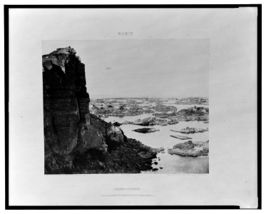 Deuxième cataracte - rocher d'abouçir - rapids et ilots granitiques - FT (monogram) Félix Teynard. LCCN2001695706