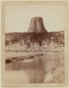 Devil's Tower. With water scene from east side, 1200 high, 800 diameter. Description furnished free LCCN99613928
