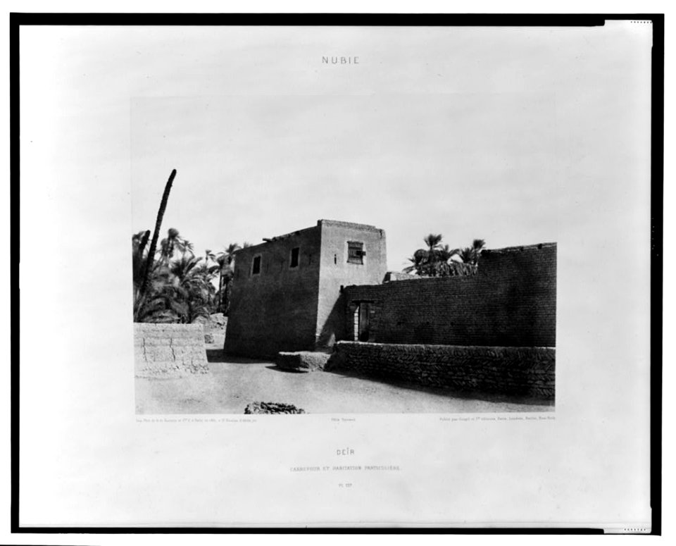 Deîr - carrefour et habitation particulière - Félix Teynard. LCCN2001695383