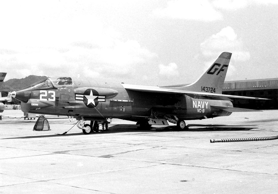 DF-8F Crusader of VC-8 at NAS Roosevelt Roads 1968