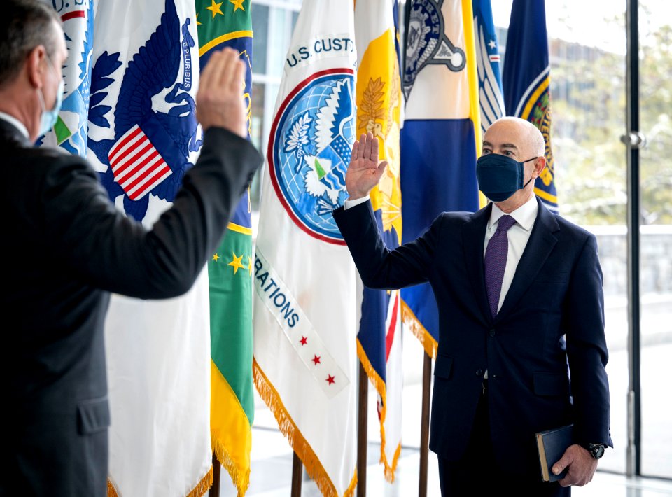 DHS Secretary Alejandro Mayorkas Arrival Ceremony (50914840092)