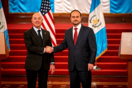 DHS Secretary Alejandro Mayorkas Meets with Guatemala President Giammattei