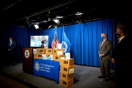 DHS Secretary Mayorkas Press Conference on Counterfeit N95 Masks (50956185231)