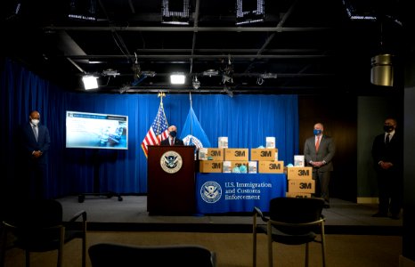 DHS Secretary Mayorkas Press Conference on Counterfeit N95 Masks (50956288982)