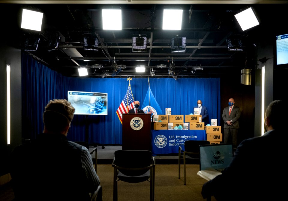 DHS Secretary Mayorkas Press Conference on Counterfeit N95 Masks (50955480483)