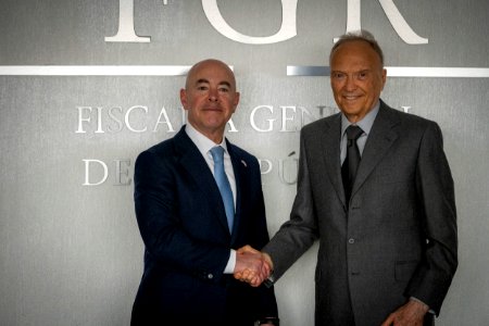 DHS Secretary Alejandro Mayorkas Meets with Gertz Manero