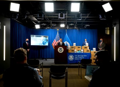 DHS Secretary Mayorkas Press Conference on Counterfeit N95 Masks (50956185106)