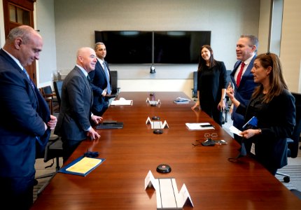 DHS Secretary Alejandro Mayorkas Meets With Israeli Ambassador 03